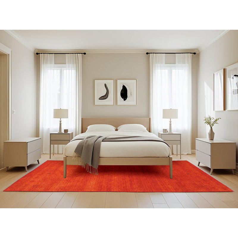 Tapis contemporain orange, Rectangle 5 pi 0 po x 8 pi 0 po