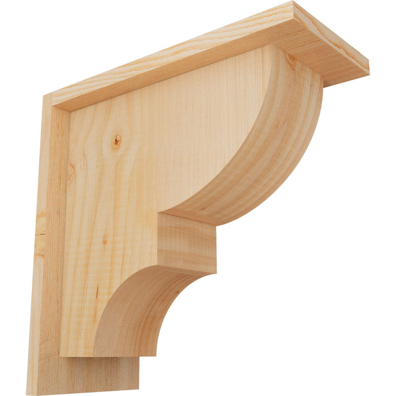 Corbeau Ridgewood avec contre-plaque, H 12 po x l 5,5 po x P 12 po, Sapin de Douglas, Lisse