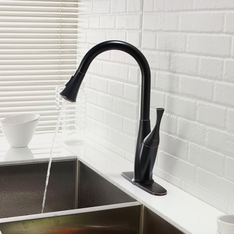 Kitchen Faucet With Pull Out Spraye, Oil-Rubbed Bronze