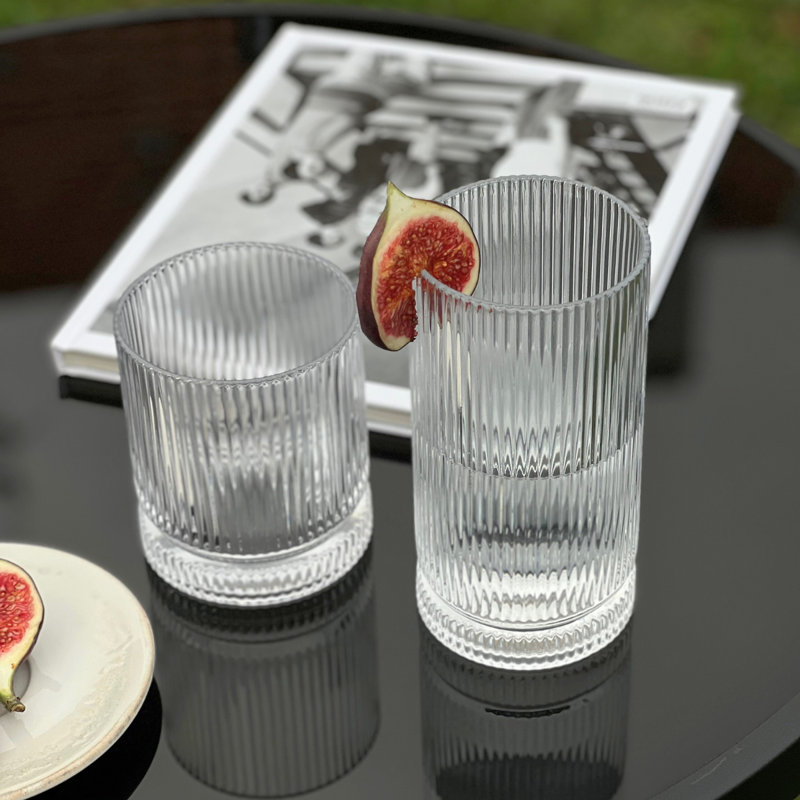 Zoha Borosilicate Glass Drinking Glass Set, Approx. 370ml