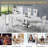 70.08" Faux Marble Dining Table With Stainless Steel Base-476719118-476719113