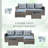 Cromford Wicker 3 - Person Patio Conversation Set with Cushions-1290525205