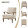 Amilio 28" W Polyester Armchair with Solid Wood Legs