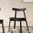 Modern Black Solid Wood Rock Dining Table Sets.-105968027