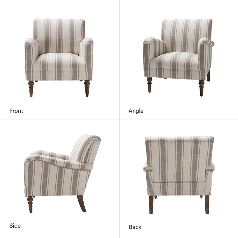 Lila 75 Cm Wide Coastal Farmhouse Armchair, Tan