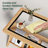 Rectangle Coffee Table With Glass Top & Storage Shelf-421036987