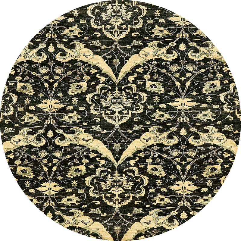 Abstract Indoor Rug, Round 5'