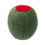 Coussin en coton et velours olive