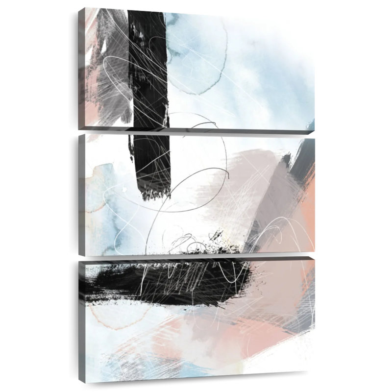 Rosé abstrait Avery, H 32 po x l 20 po