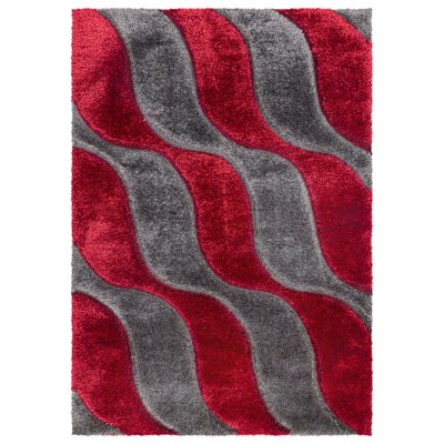 Buron Rectangle Geometric Shag Indoor / Outdoor