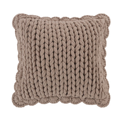 Donna Sharp Chunky Knit Taupe Woven Decor Pillow
