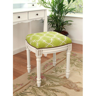 Polizzi Solid Wood Vanity Stool
