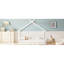 Lit en bois blanc pour lit double, plancher sécuritaire, maison confortable, taille, bois de pin, assemblage facile