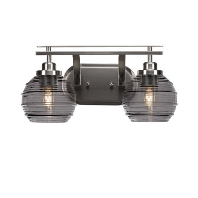 Alirra 2 Light Bath Bar Shown With 6" Glass