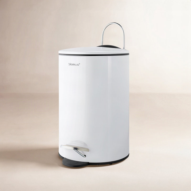 Poubelle à pédale 0,79 gallon Tubo, Blanc