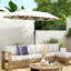 Parasol d'extérieur 10 pi, double face, beige-1266034254