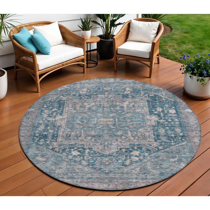 Tapis rond lavable intérieur 8 pi Medallion