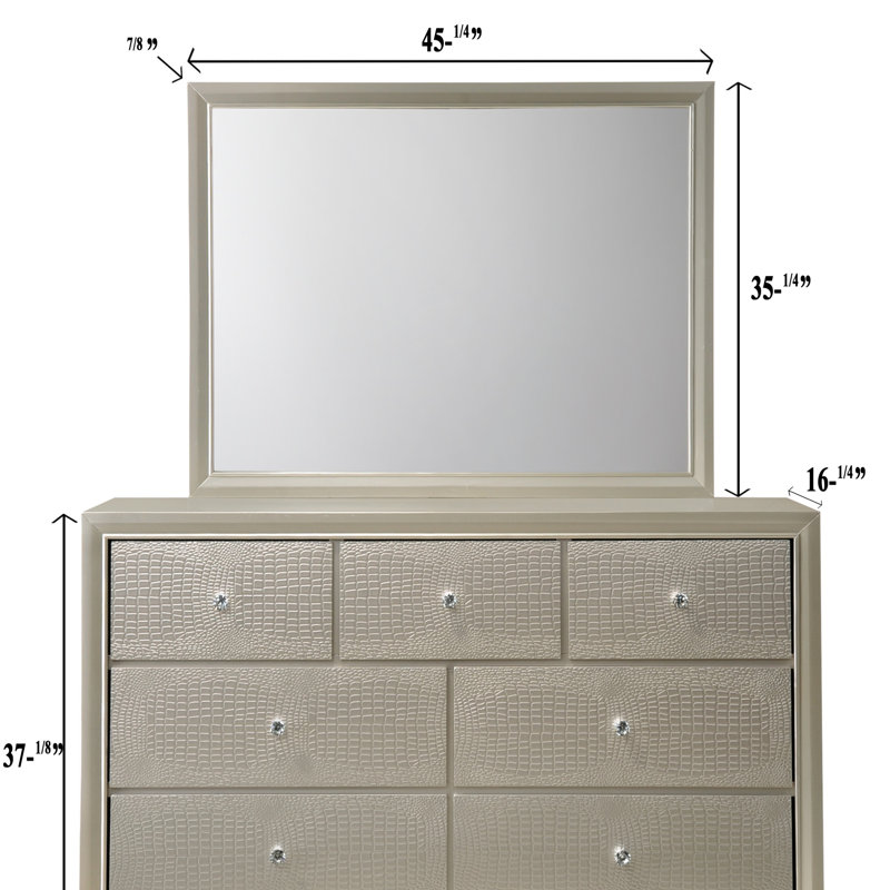 Mobilier de chambre à coucher en bois 1pc, Champagne