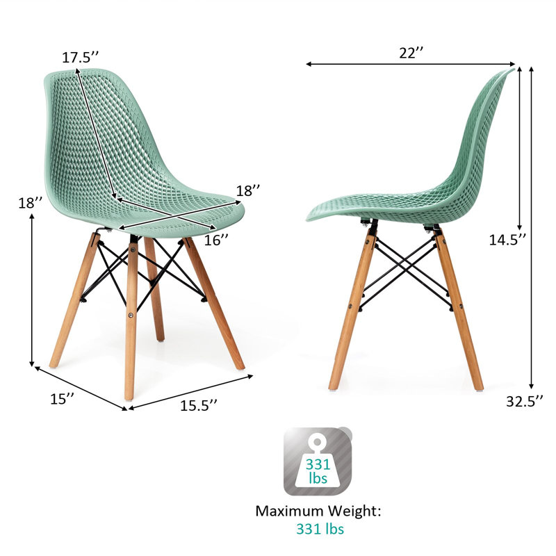 Chaise d'appoint Daud, Vert