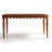 Wanlnut color Rectangular Solid Wood Scalloped Apron Dining Table-131062837