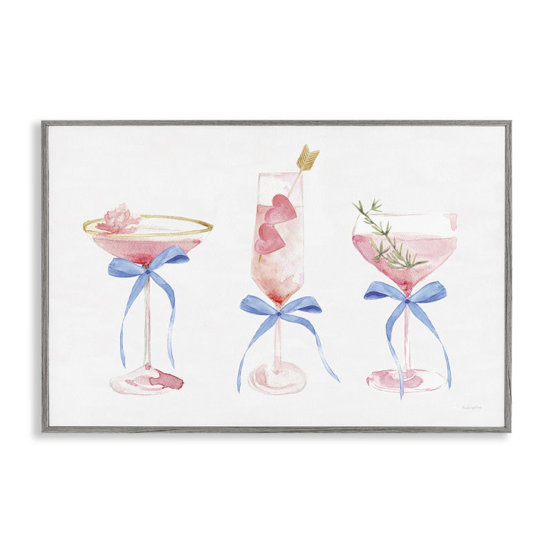 «Flirty Champagne Cocktail», estampe numérique, design de Mercedes Lopez Charro, Estampe numérique Farmhouse