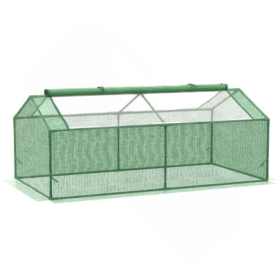 Outsunny 71" X 36" X 28" Mini Greenhouse Portable Hot House For Plants With Large Zipper Windows For Outdoor, Indoor, Garden