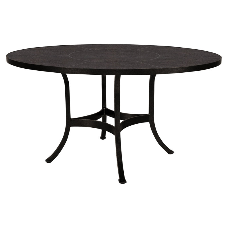 Outdoor Round Dining Table, 42" W x 42" L x 29.5" H, Urban Shift, Carbon Black