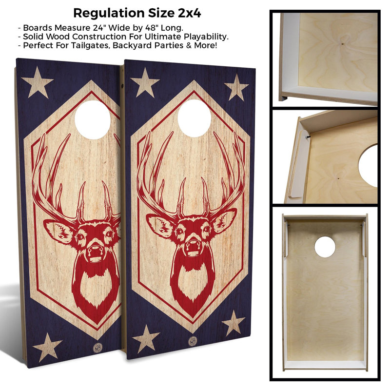 Ensemble de planches de cornhole 2 pi x 4 pi rouge et blanc avec étui de transport