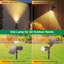  Solar Lights Outdoor, Adjustable Solar Spot Lights Outdoor, 2-in-1 Waterproof Solar Landscape Spotlights Wall Light, Dusk-to-dawn Solar Powered Outdoor Light For Garden, Yard, Pathway