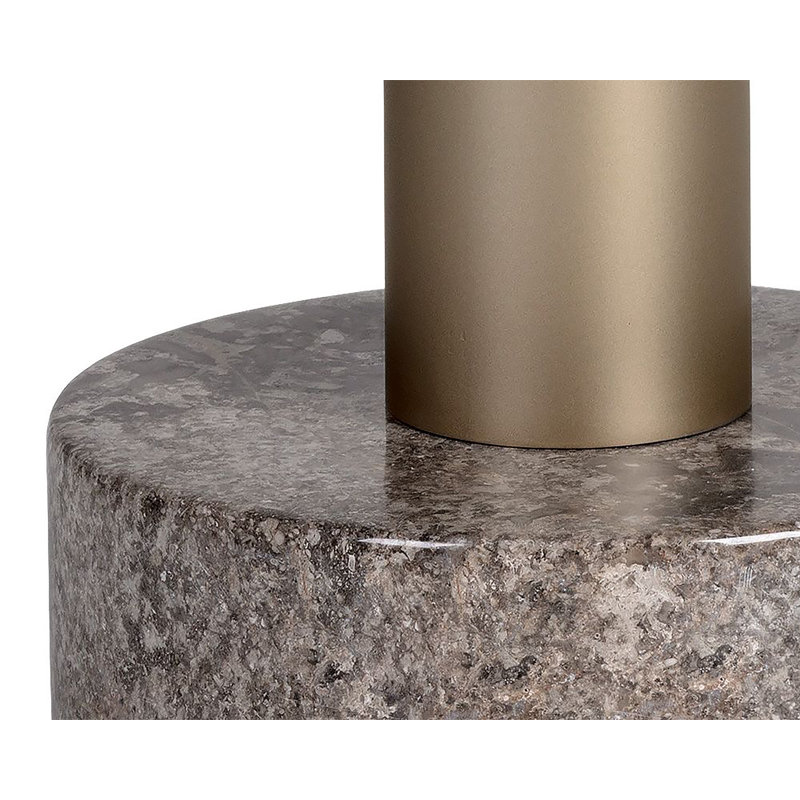Monaco Solid Wood End Table, Gold