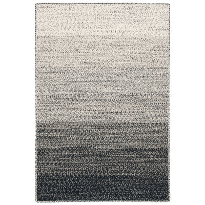 Tapis beige / noir en jute fabriqué à la main Romet Ombre