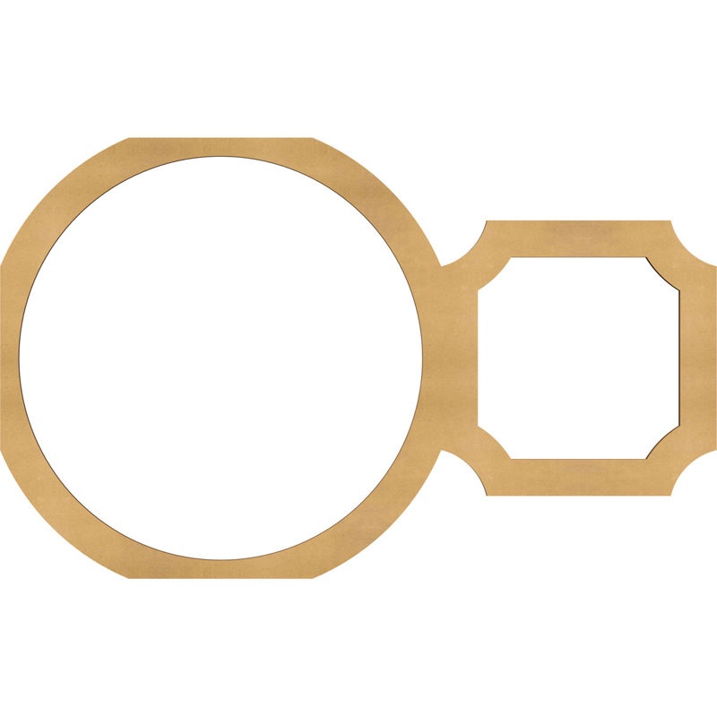 Panneaux muraux décoratifs en bois, Naturel, H 15 3/8 po x l 25 po x P 3/8 po