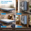 Lit d'invité 75 po pliable pleine grandeur - matelas en mousse à mémoire de forme, capacité de 450 lb, se déplie