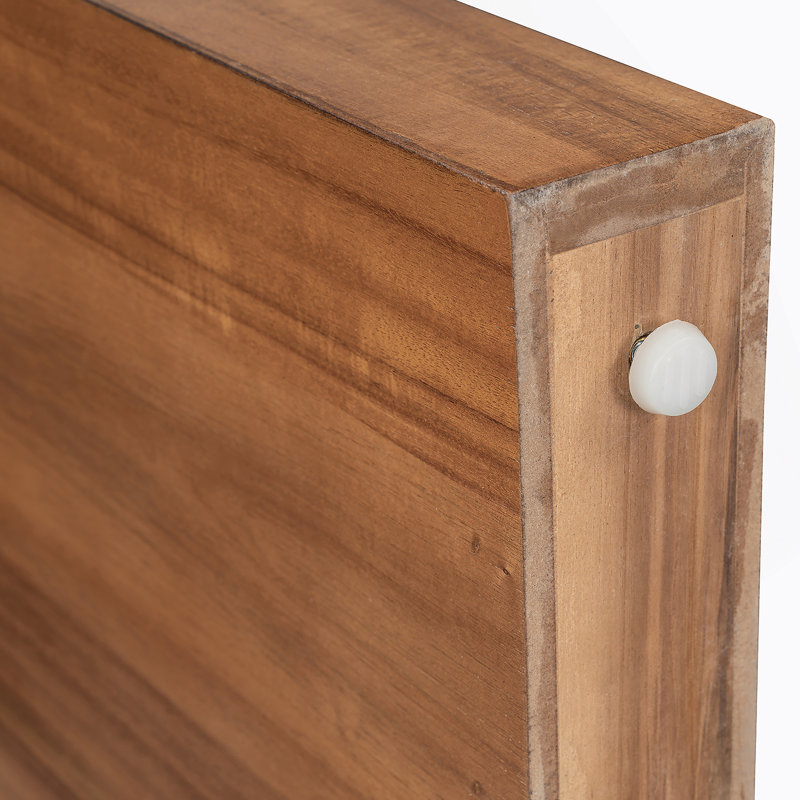 Console rustique avec façade de tiroir cannelée, table d'entrée avec coins incurvés et pieds épais, table de canapé robuste pour le couloir et le salon
