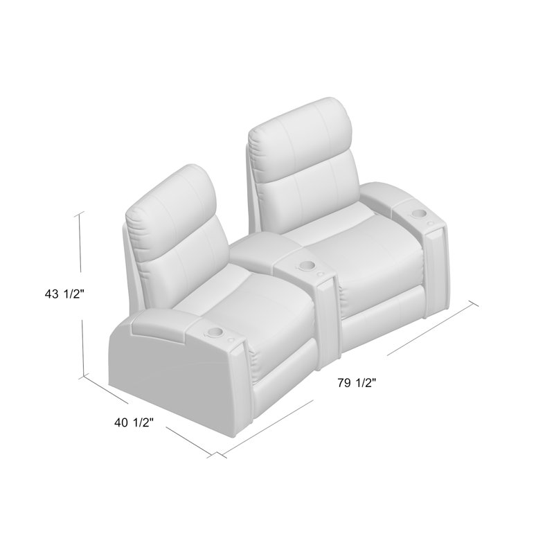 Sièges de rangée de cinéma (rangée de 2), Électrique, Onyx Smartsuede
