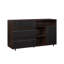 Buffet contemporain à portes détaillées avec rangement ouvert - Solide