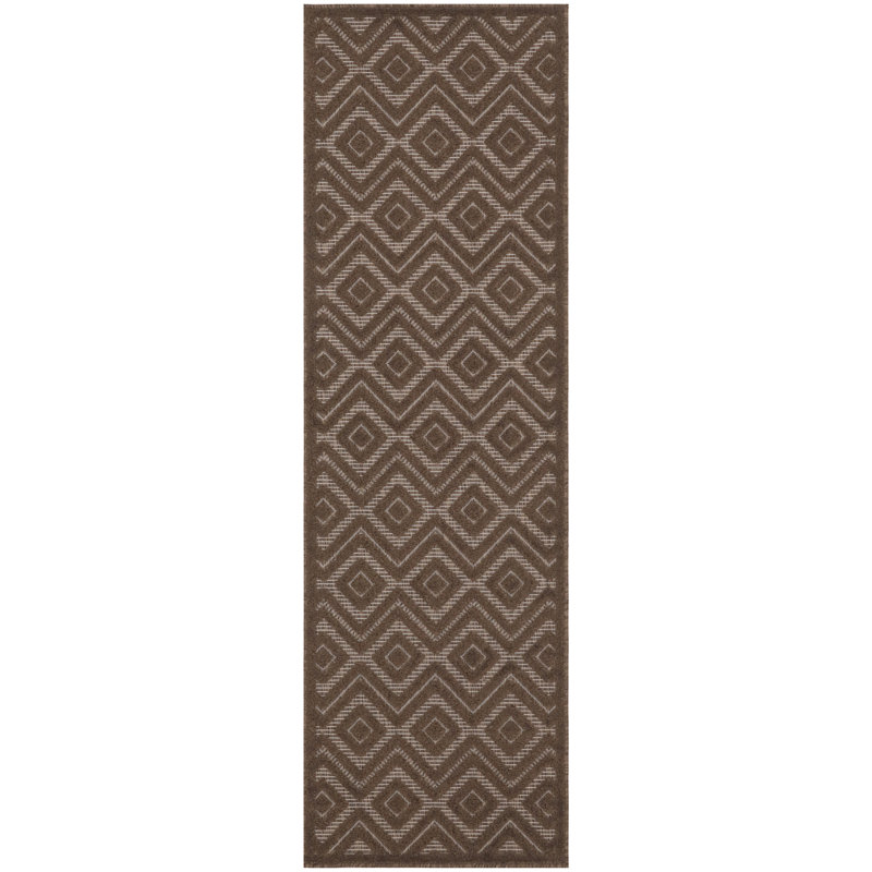 Laesha Geometric Indoor/Outdoor Area Rug, Runner 2'2" x 7'6"