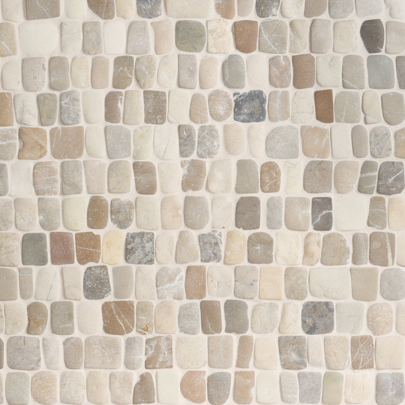 Sentier pittoresque de 11,81 po X 11,81 po Carreau de mosaïque murale en pierre naturelle (10,56 pieds carrés / chaque)