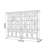 French style closed storage bookcase