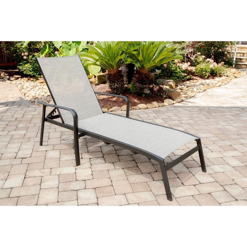 Wrenn Outdoor Metal Chaise Lounge Set