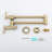 Wall Mount Gold Pot Filler Faucet - Arm For Practical Operations, Double Handles Stable Water Flow, To Corrosion Easy Access With Arm, Controlled Surface-923068867
