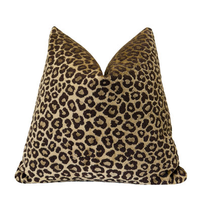 Housse de coussin en velours Leopard