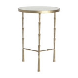 Spike Accent Table-Antique Brass w/White Marble