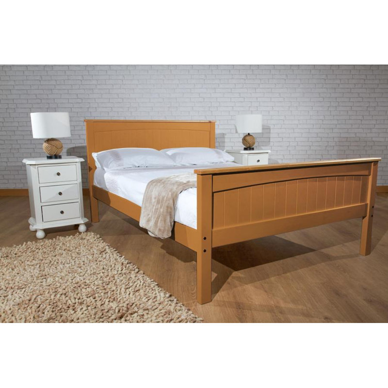 Alpert Upholstered Bed, Single (3'), Caramel
