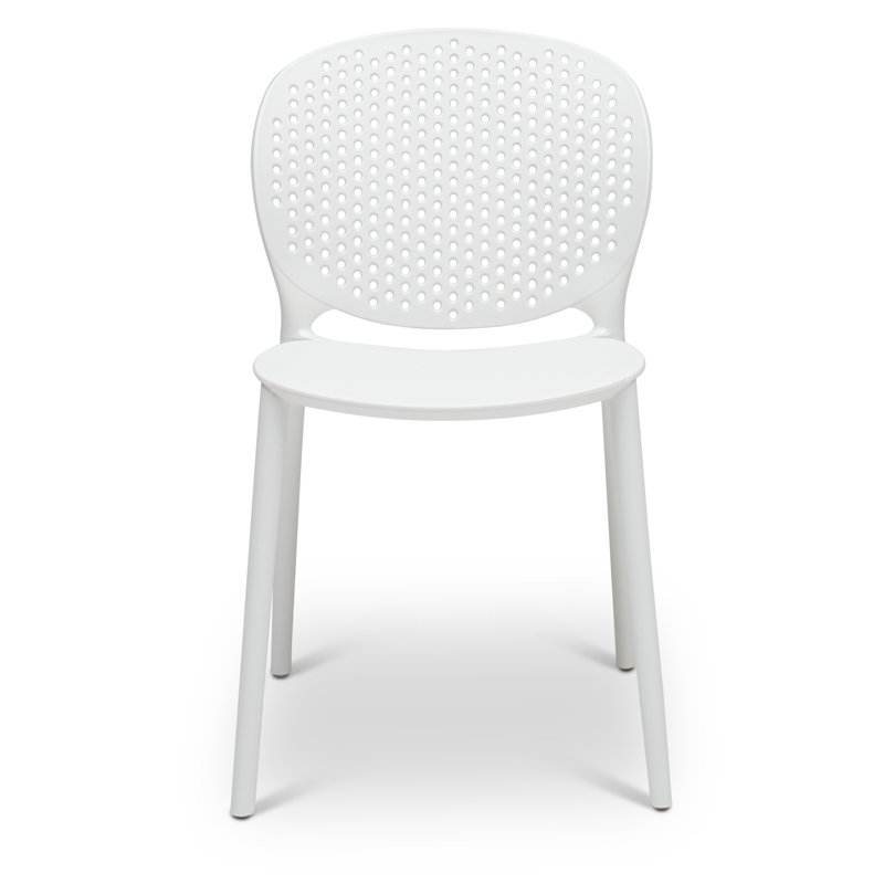 Bailey Stacking Patio Dining Chair, White