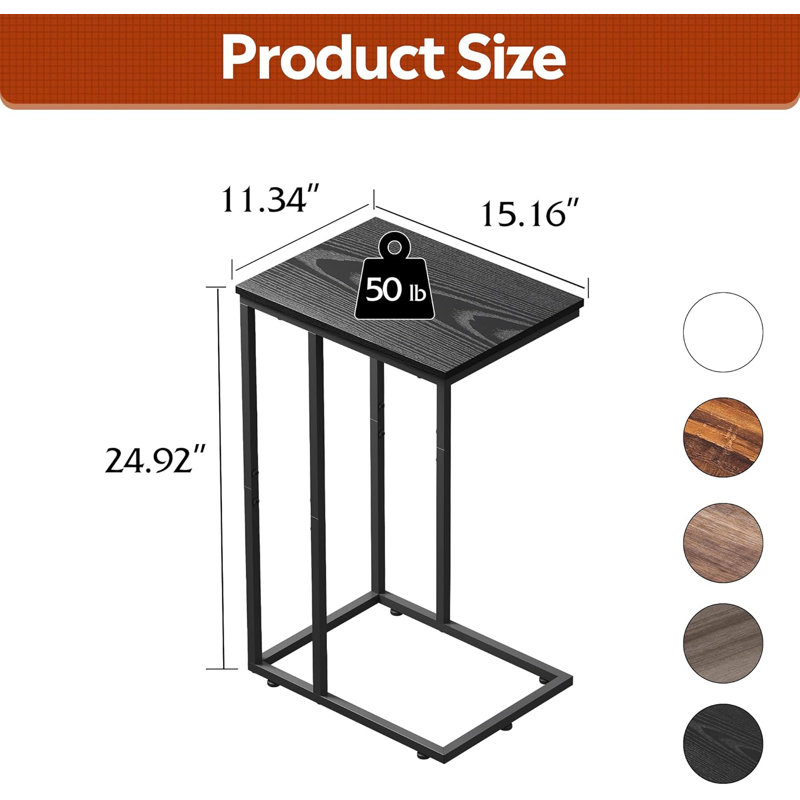 C Table End Table , Couch Table, 2-Tier Side Tables