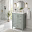 Meuble-lavabo moderne avec lavabo en céramique, porte à fermeture douce, 3 tiroirs et rangement compact pour les petits espaces-1381192902
