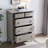 31.50"Gray Solid Wood Five-Drawer Cabinet