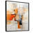 Orange Grey Line Art Abstract Expressionism On Canvas Print-91347536-91347535