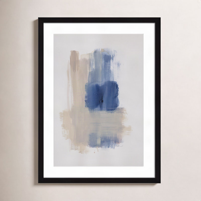 Macathurn Powder Room Wash III sur papier, Cadre noir mat, H 23 po x l 17 po x P 1,25 po